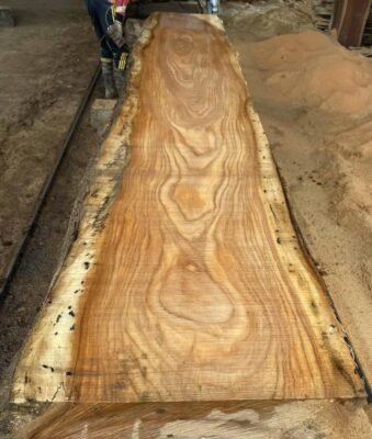 European hardwood board showing natural grain pattern